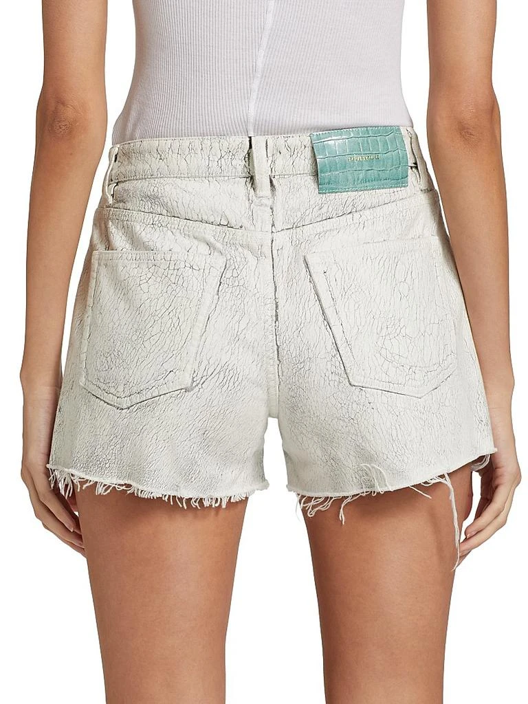 Purple Brand Crackle High-Rise Denim Shorts 5