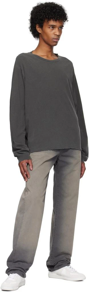 John Elliott Black Folsom Cropped T-shirt 4