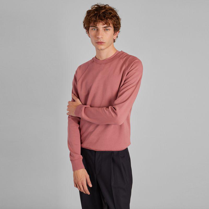 L'Exception Paris Sweatshirt round neck in organic cotton Dark rose L'EXCEPTION PARIS