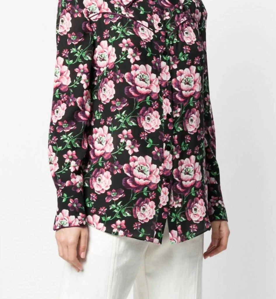 Magda Butrym Magda Butrym - Floral Print Button Down Silk Blouse 2