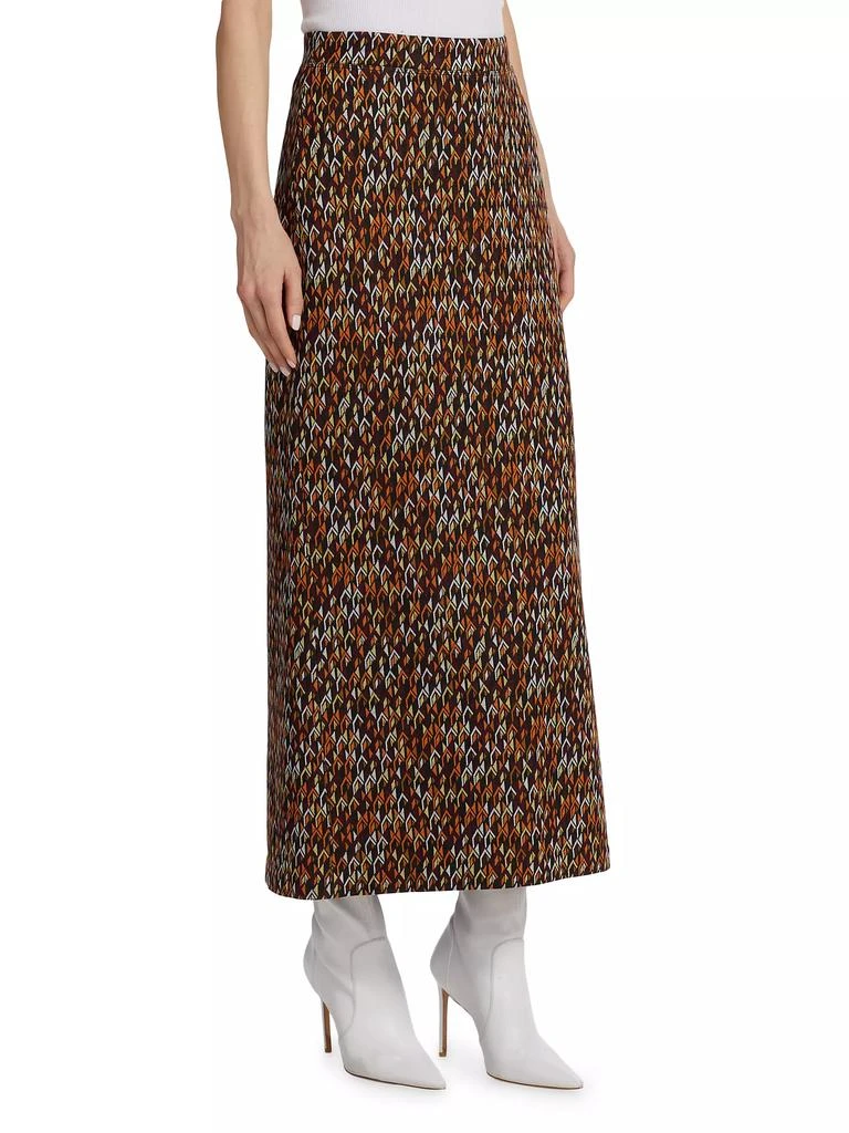 ROSETTA GETTY Jacquard Chevron Maxi Skirt 4
