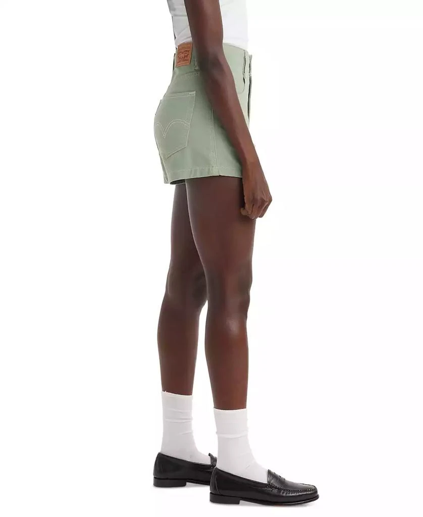 Levi's Women's Cotton High-Rise Double Button Mom Shorts 3