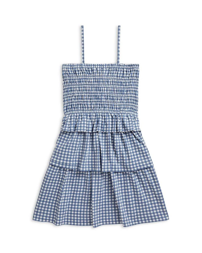 Ralph Lauren Girls
 Plaid Smocked Cotton Jersey Dress - Big Kid, Little Kid 1