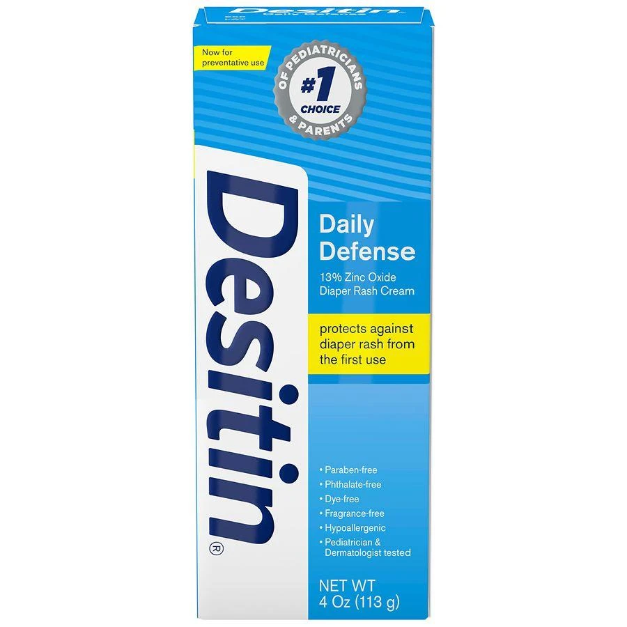 Desitin Daily Defense Baby Diaper Rash Cream with 13% Zinc Oxide Barrier Cream