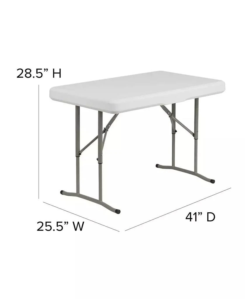 EMMA+OLIVER Portable Tailgate, Camping Or Event Set With White Pop Up Event Canopy Tent With Carry Bag And Folding Table With Benches Set 4