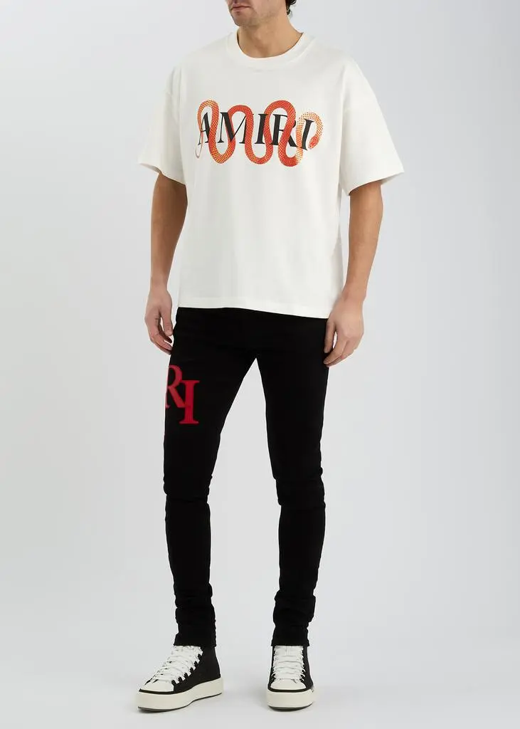 AMIRI Snake printed cotton T-shirt 4