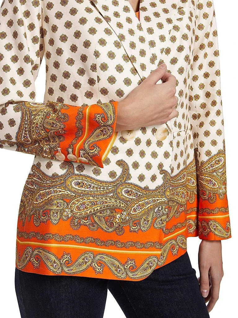 Tahari Karter Paisley Linen-Blend Blazer 6