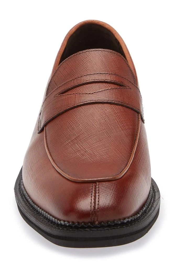 Karl Lagerfeld Paris Apron Toe Saffiano Leather Penny Loafer 3