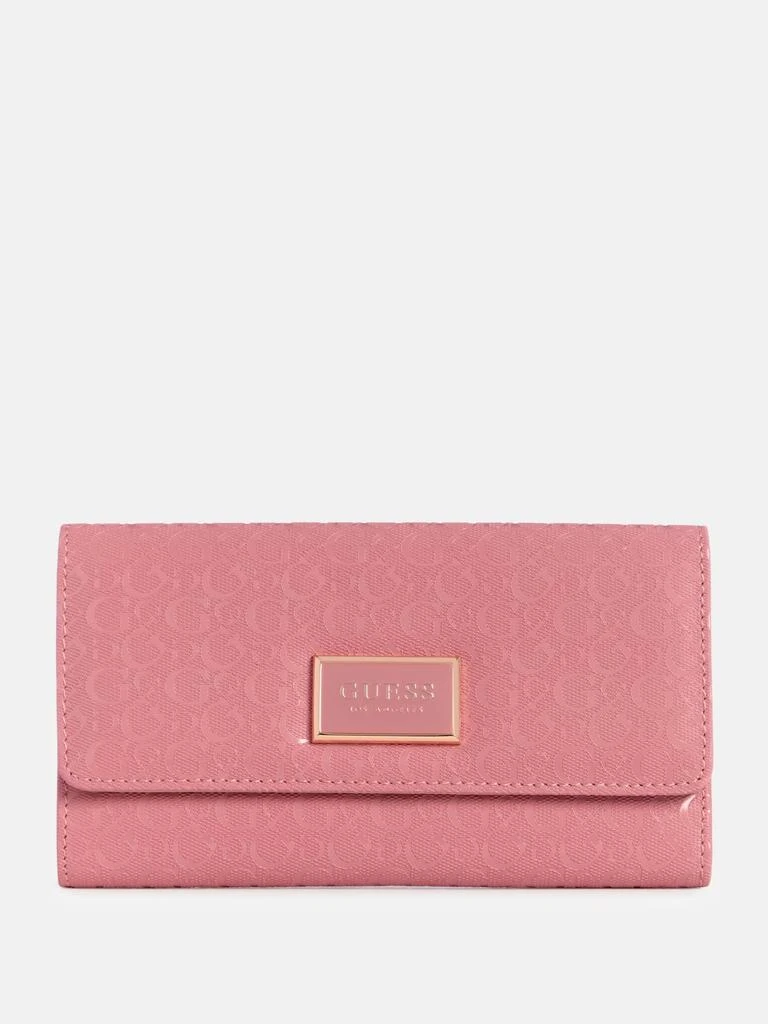 Guess Factory Abree Shiny Logo Slim Clutch Wallet 1