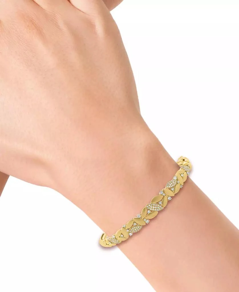 Effy EFFY® Diamond & Polished Navette Cluster Bangle Bracelet (1/2 ct. t.w.) in 14k Gold 2