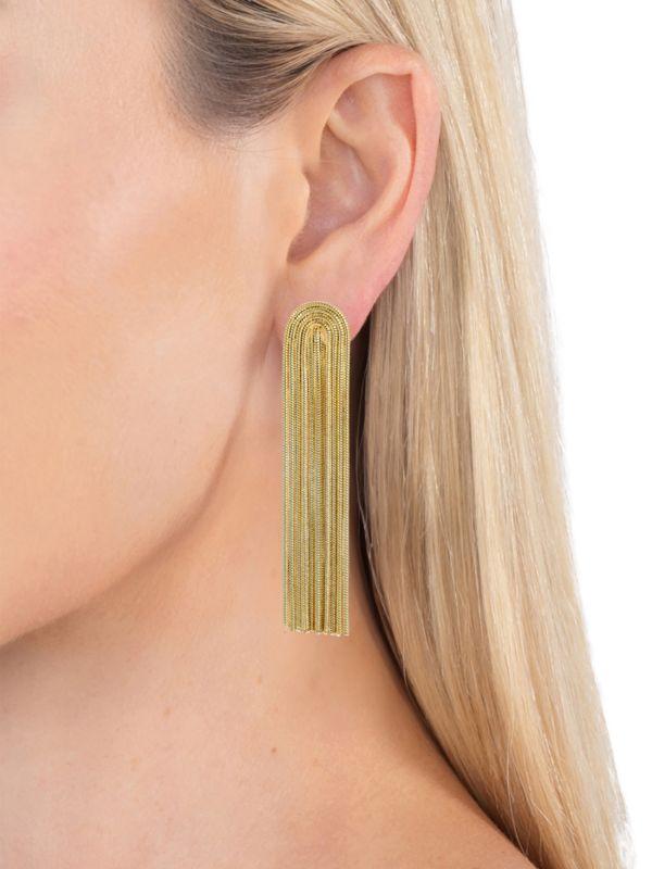 Eye Candy LA Luxe Felecity 14K Goldplated Fringe Earrings