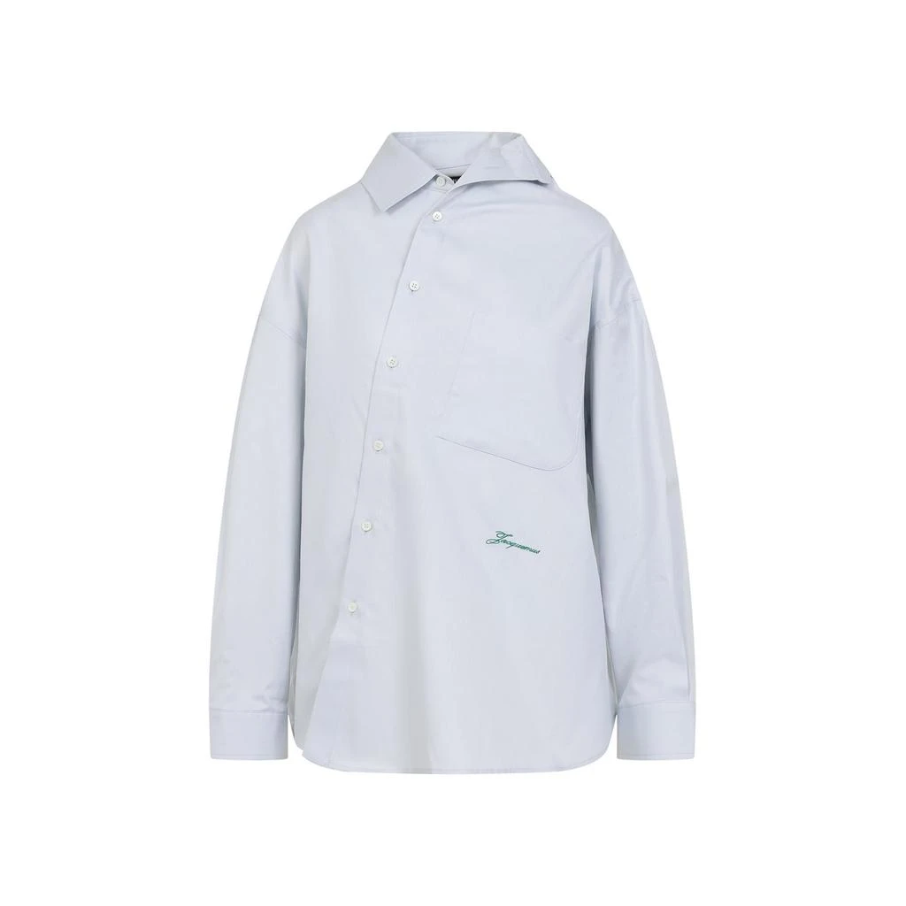 Jacquemus Jacquemus The Cuadro Logo Embroidered Shirt 1