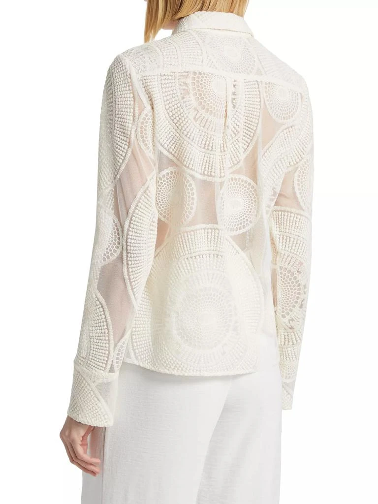 Ramy Brook Hulda Tulle Embroidered Shirt 5