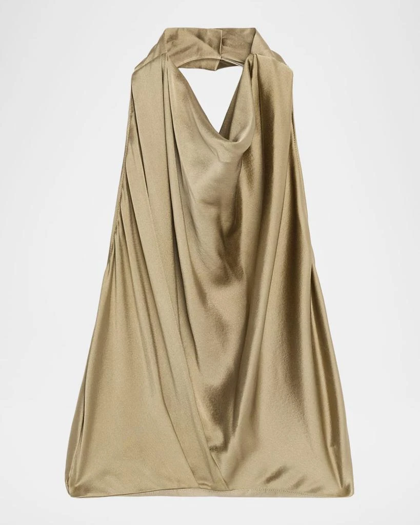 Ramy Brook Libbie Silk Cowl-Neck Halter Top