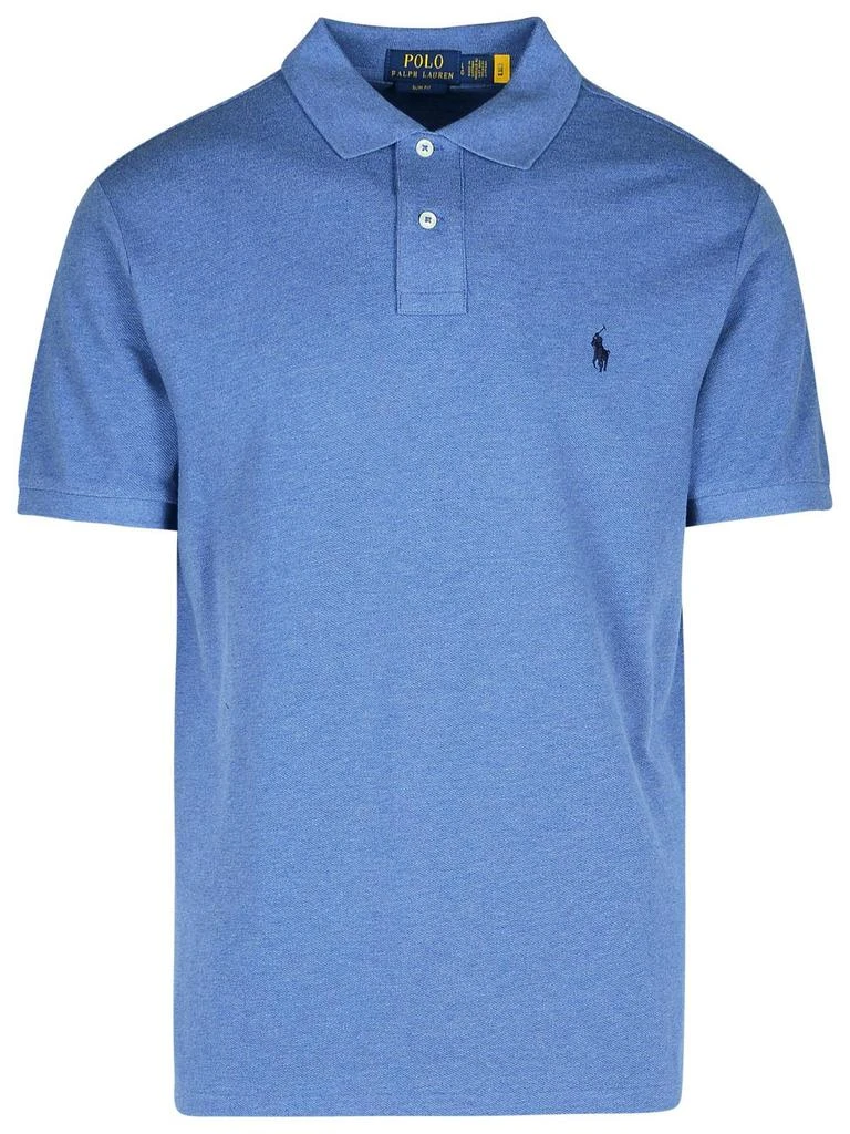 Ralph Lauren POLO by Ralph Lauren short-sleeved striped polo shirt, women's size L cotton navy blue type Vintage Second Hand main image 1