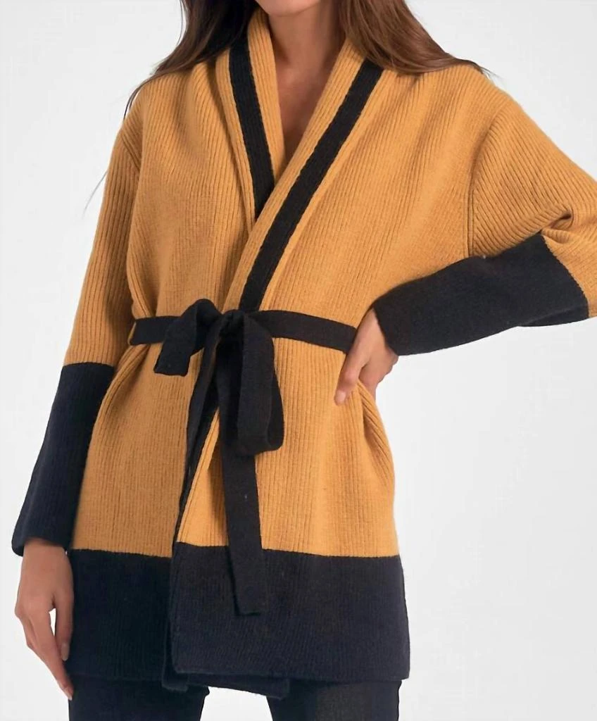 Elan Elan - Two Tone Cardigan