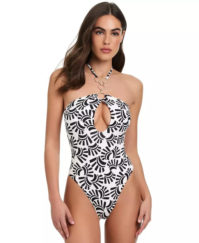 Red Carter Women's Gold-Tone-Chain One Piece Swimsuit 3