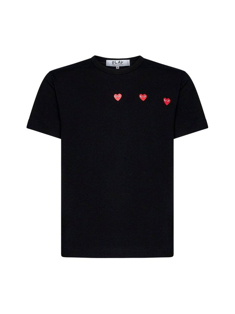 Comme des Garçons Play Comme des Garçons Play Triple Hearts Crewneck T-Shirt