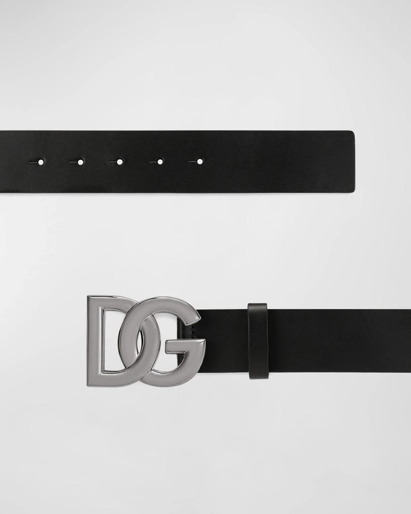Dolce & Gabbana Men's DG-Logo Leather Buckle Belt 3