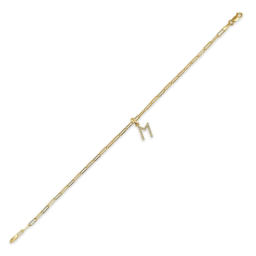 Sabrina Designs 14k White Gold & Diamond Initial Link Bracelet 3