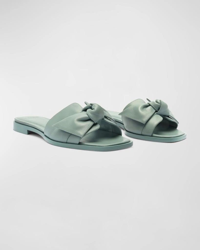 Alexandre Birman Maxi Clarita Leather Knot Flat Sandals 8
