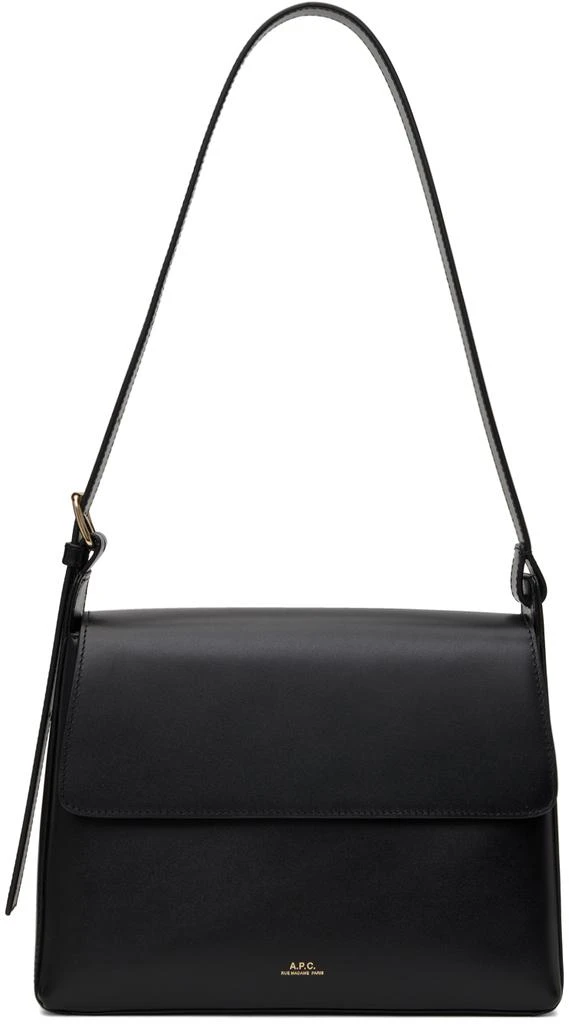 A.P.C. Black Virginie Flap Bag 1