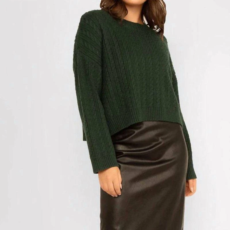 Shay Cable Knit Sweater Pine – On Sale Now with Up to 37% Off
