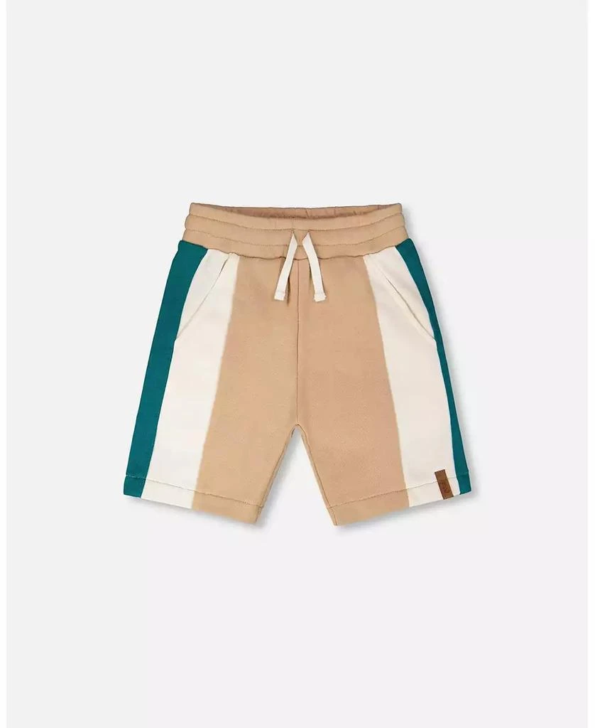 Deux par Deux Toddler Boys Sporty French Terry Shorts Beige - Toddler|Child