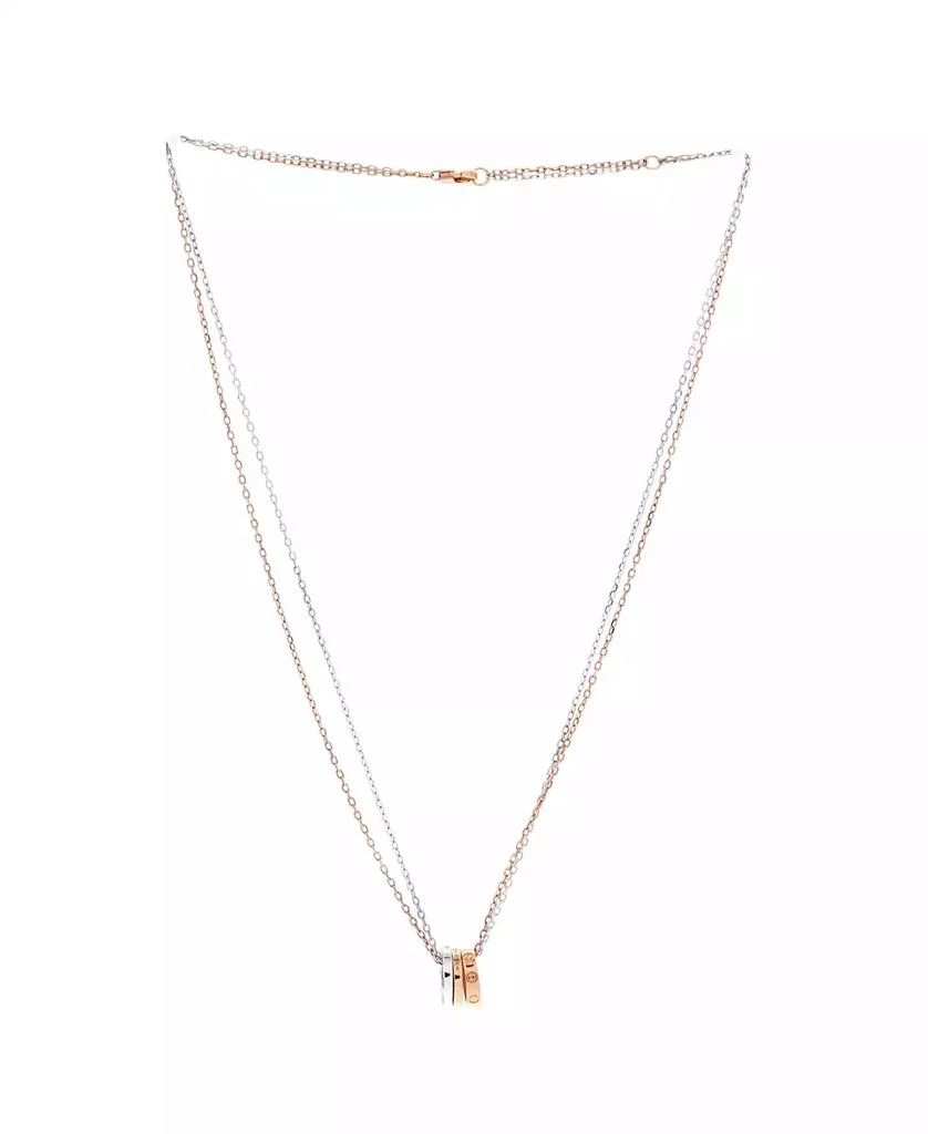 Cartier Love 3 Ring Pendant Necklace 3