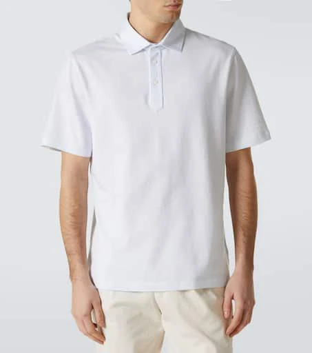 Brunello Cucinelli Cotton and linen piqué polo shirt 3