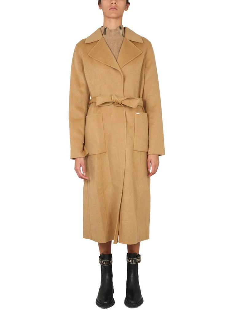 Michael Michael Kors Michael Michael Kors Belted Long-Sleeved Coat 1