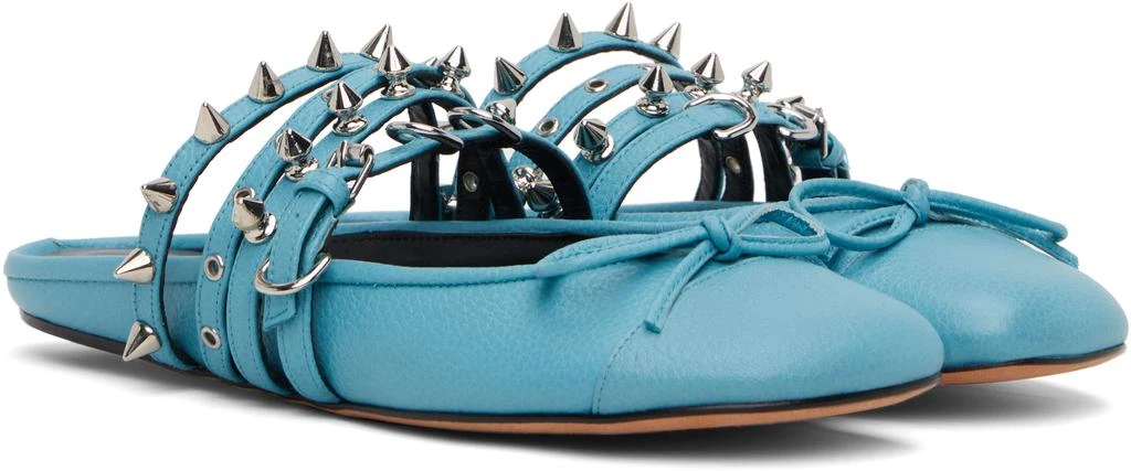 ABRA Blue Spike Ballerina Mules 4