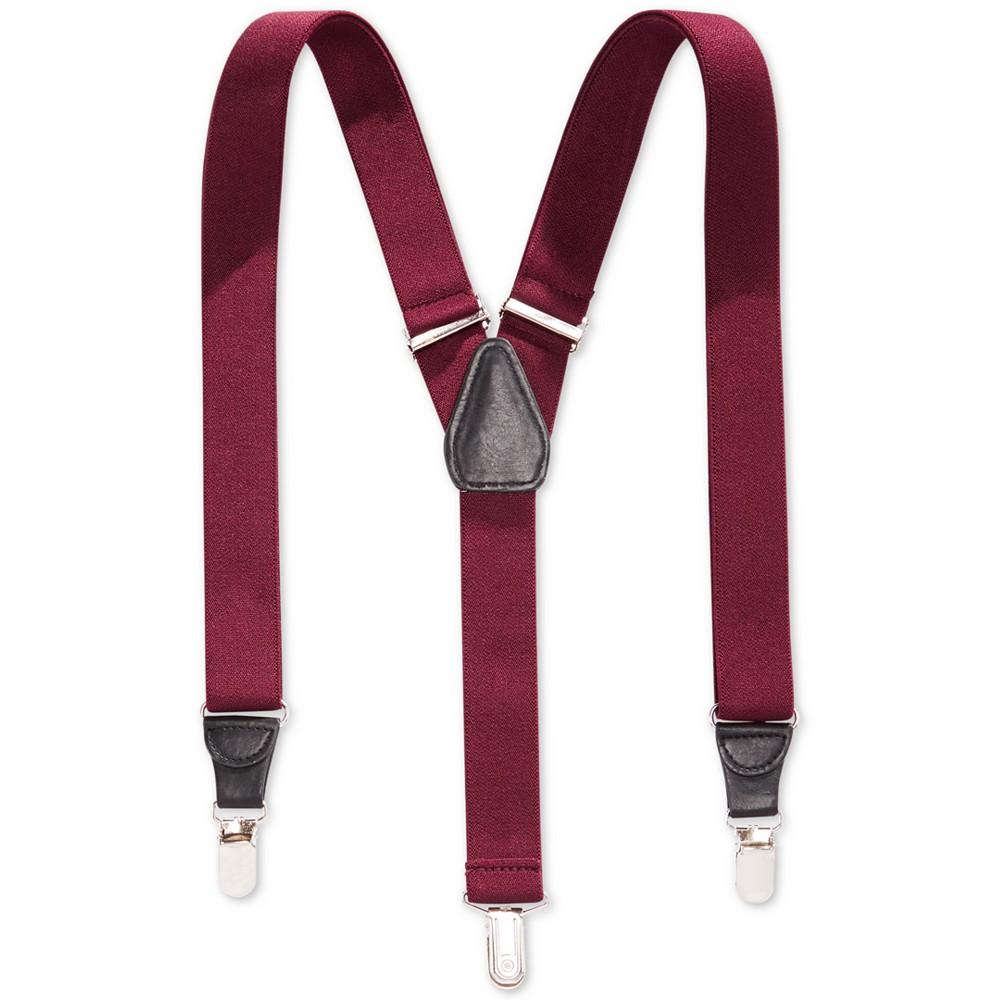 Club Room 25mm Skinny Solid Suspenders, Created for Macy's