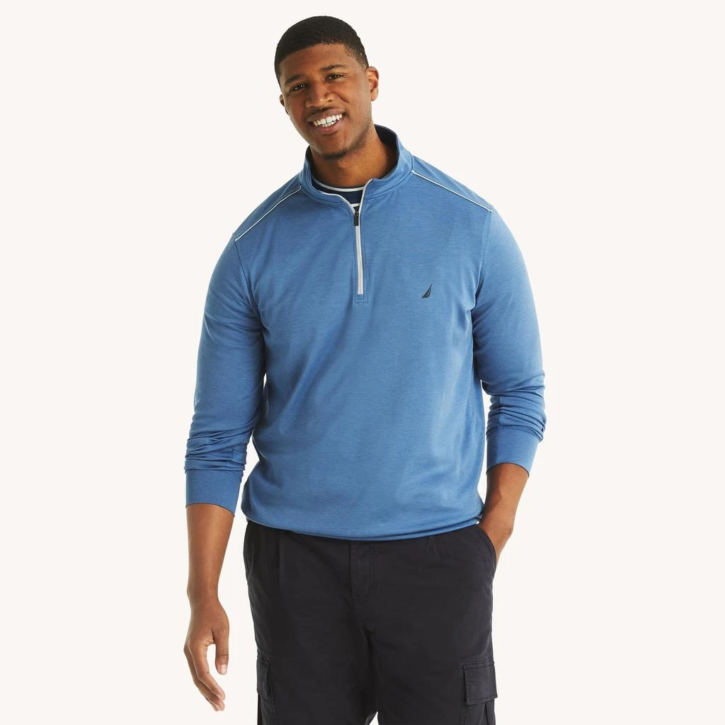 Nautica Mens Big & Tall Quarter-Zip Sweatshirt 4