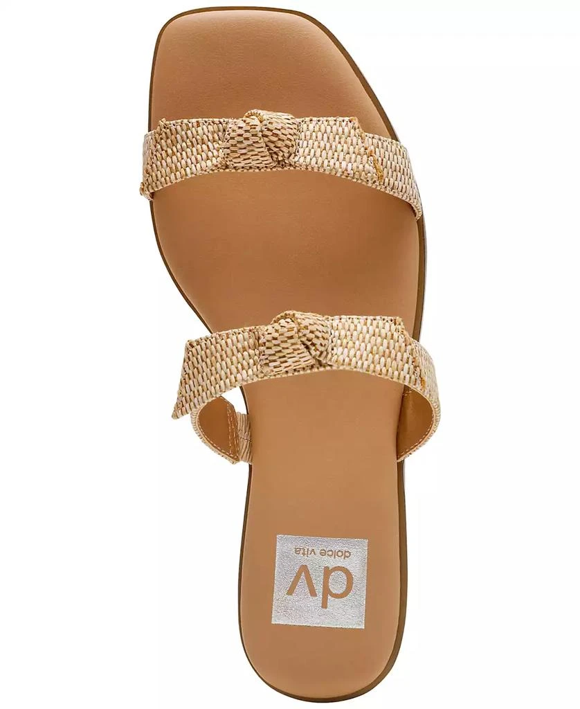 DV Dolce Vita Women's Medford Two-Band Bow Flat Sandals 4