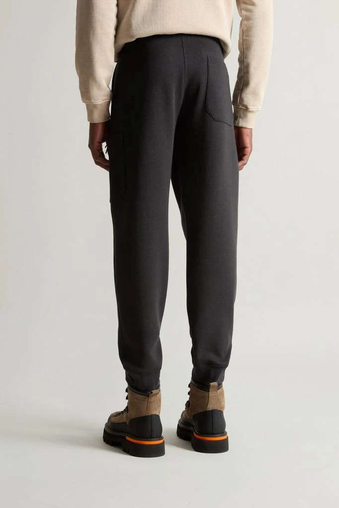 Woolrich Cotton Blend Fleece Pants with Logo - Men - Black 3