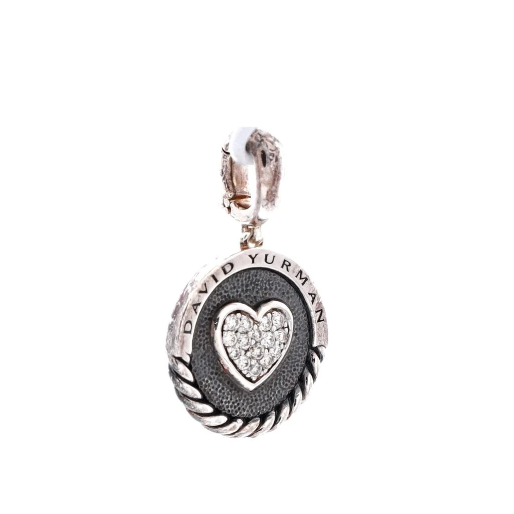 David Yurman Heart Circle Pendant Pendant 
Charms Sterling Silver with Diamonds 2