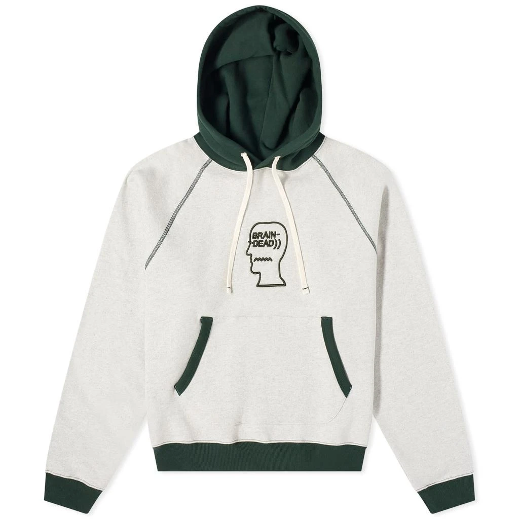 Brain Dead Brain Dead Logo Head Raglan Hoodie 1