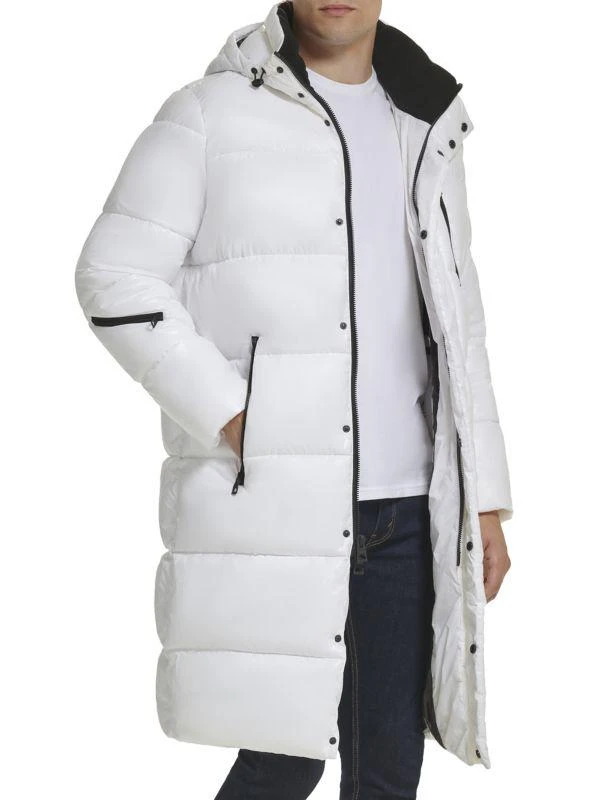 Guess Hooded Longline Puffer Jacket 3