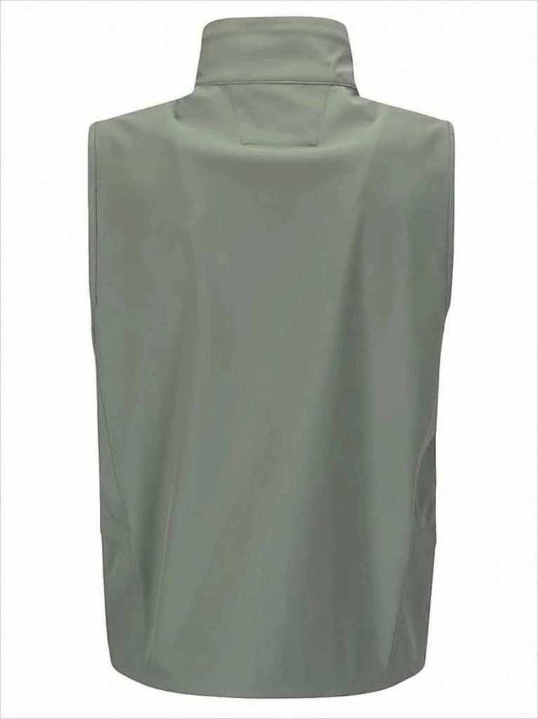 C.P. Company High Collar Sleeveless Vest With Zipper Closure And Logo Patch 2