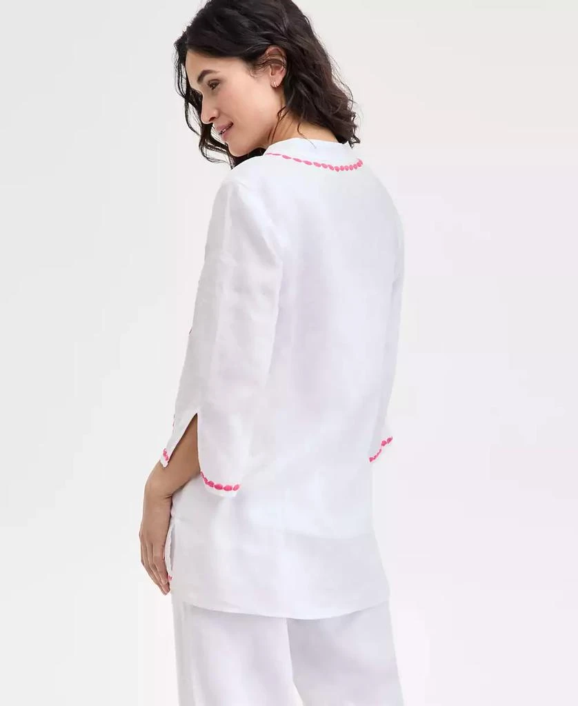 Charter Club Women's 100% Linen 3/4-Sleeve Tunic Top, Exclusively at Macy's 4