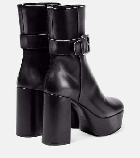 Miu Miu Platform leather ankle boots 3