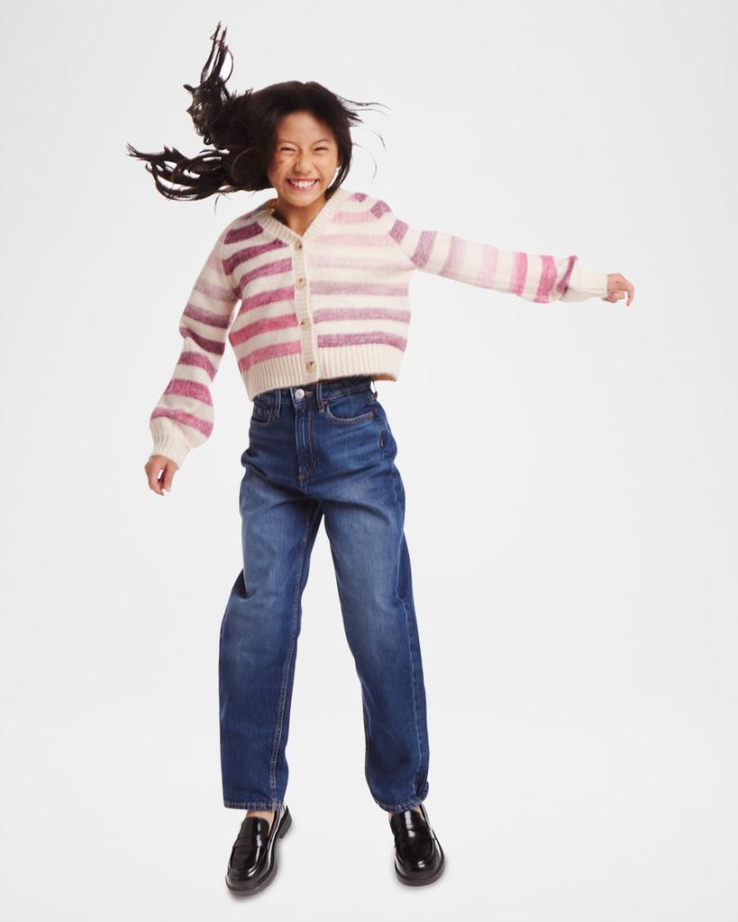 Andy & Evan Girl's Ombre Striped Cardigan, Size 7-16