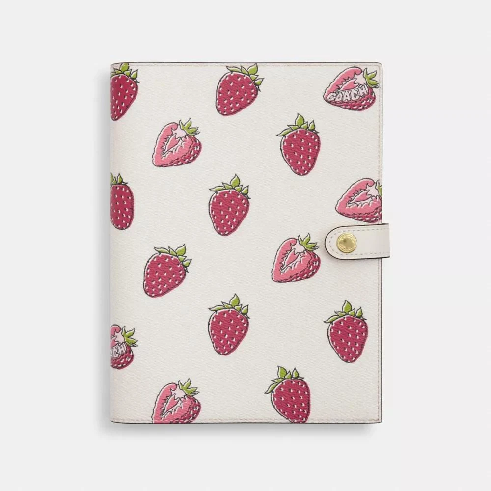Coach Notebook With Strawberry Print 1