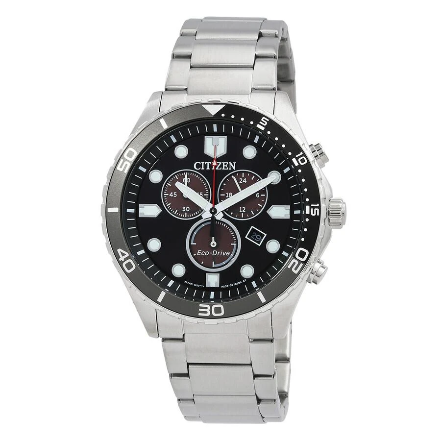 Citizen Citizen Chrono Sporty-Aqua Chronograph Black Dial Men's Watch AT2568-82E 1