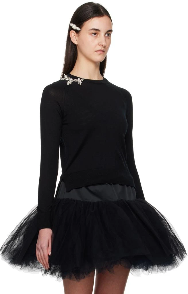 Simone Rocha Black Classic Long Sleeve Sweater 2