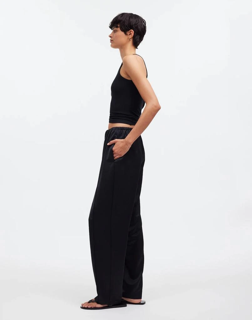 Madewell Tall Pintucked Slim Pull-On Pants in Satin 3