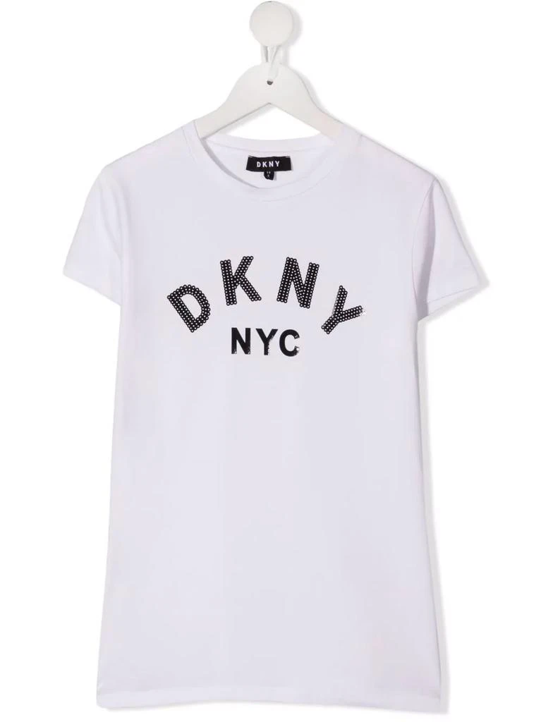 DKNY TEEN logo-print cotton T-Shirt - kids 1