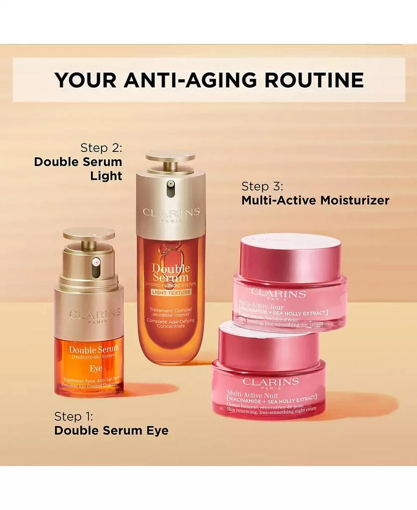 Clarins Double Serum Light Texture Anti Aging to Firm, Boost Radiance, Refine Pores, 1.7 oz. 13