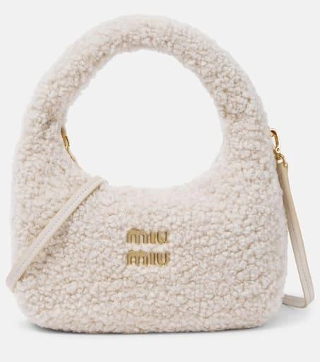 Miu Miu Wander Small shearling shoulder bag 1